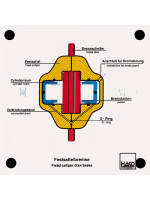 Fixed-caliper disk brake