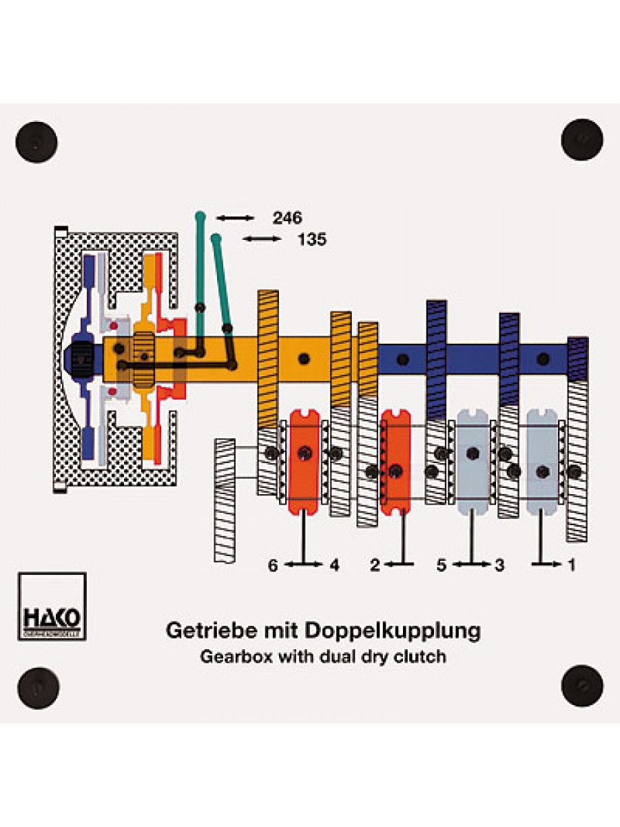 Gearbox with dual dry clutch