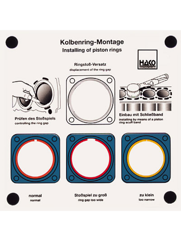 HK Piston Ring Replacement Set - 3 Ring Combo - USA