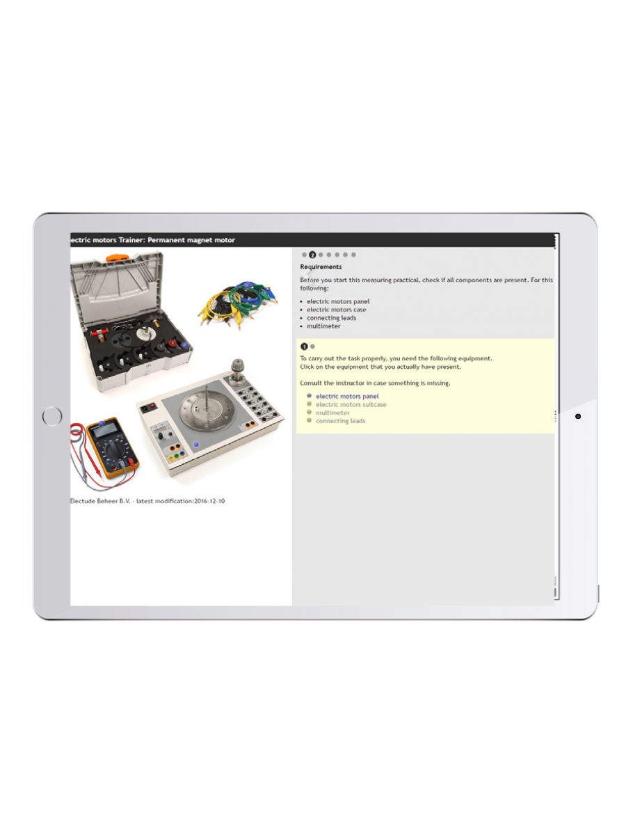 Digitale Arbeitsaufträge Kfz-Elektromotoren Trainer