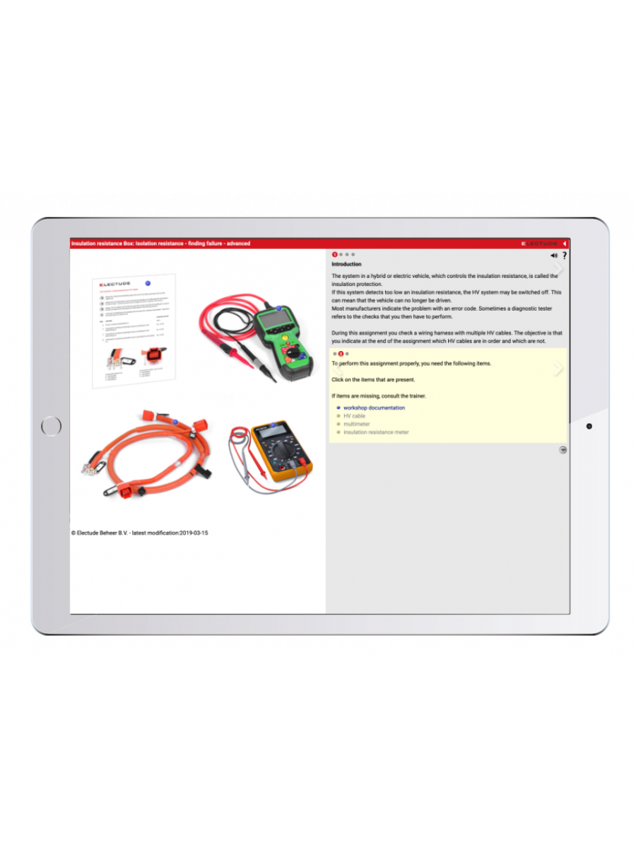 Digitale Arbeitsaufträge T-Box Isolationswiderstand